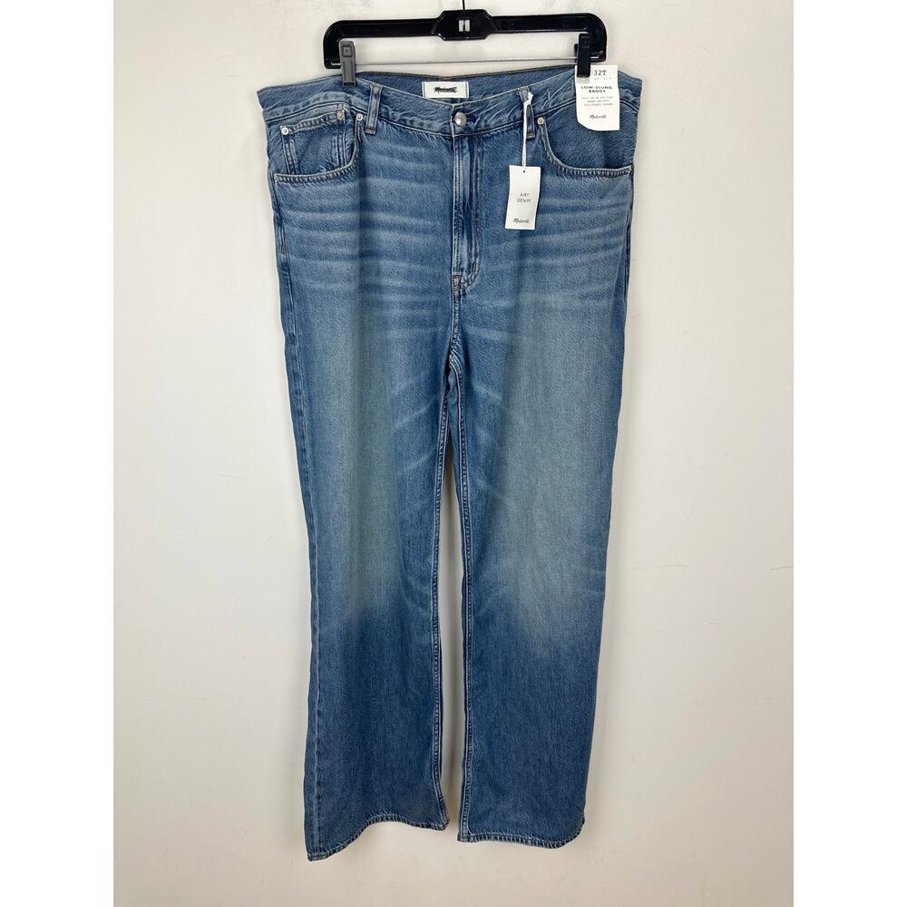 Madewell Tall Low Slung Baggy Jeans Airy Denim Pickett Wash Blue US 32T NWT - Picture 7 of 15